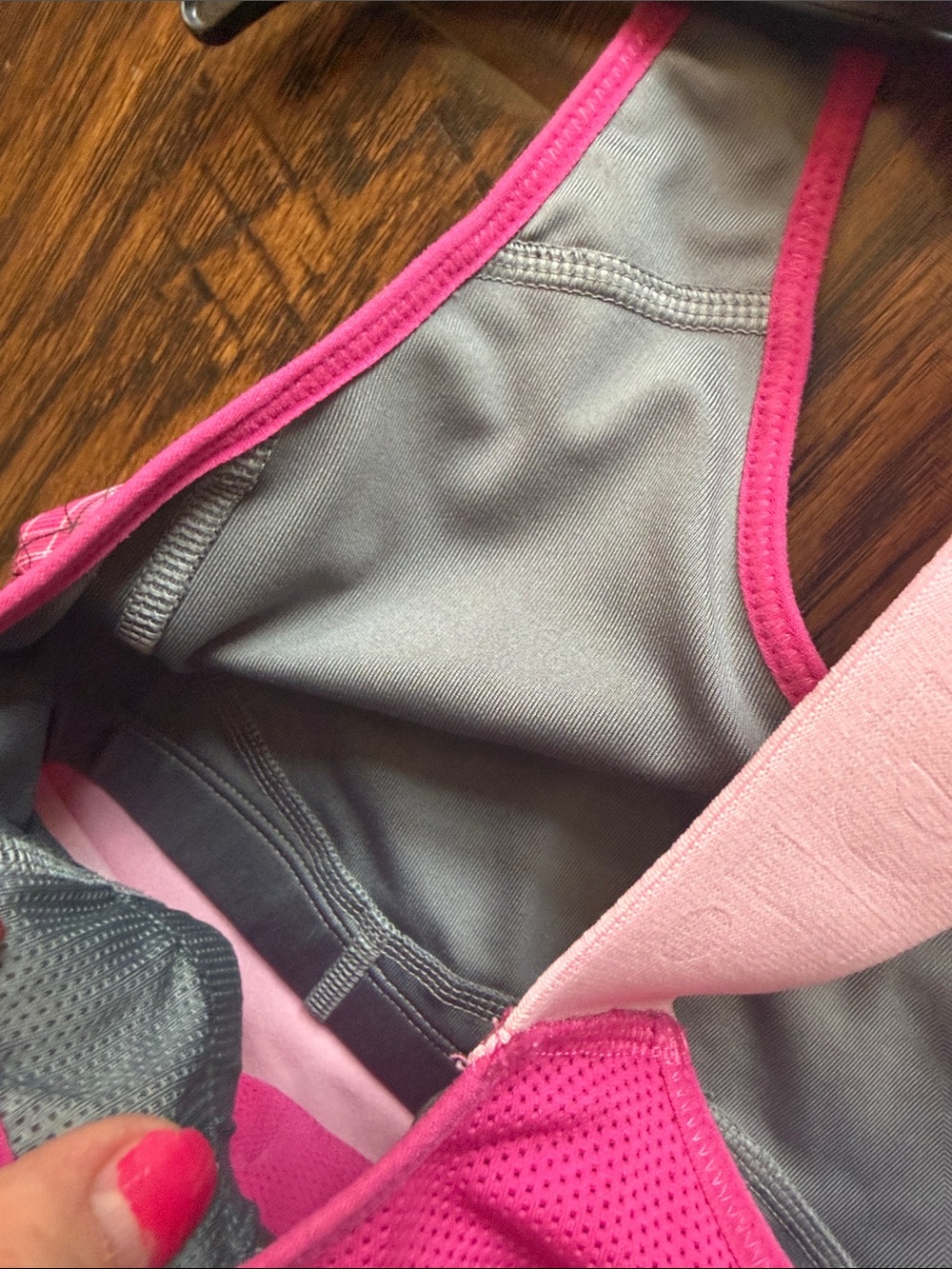Nike Women's Pink Abstract Racerback Tank, size small - Picture 5 of 7